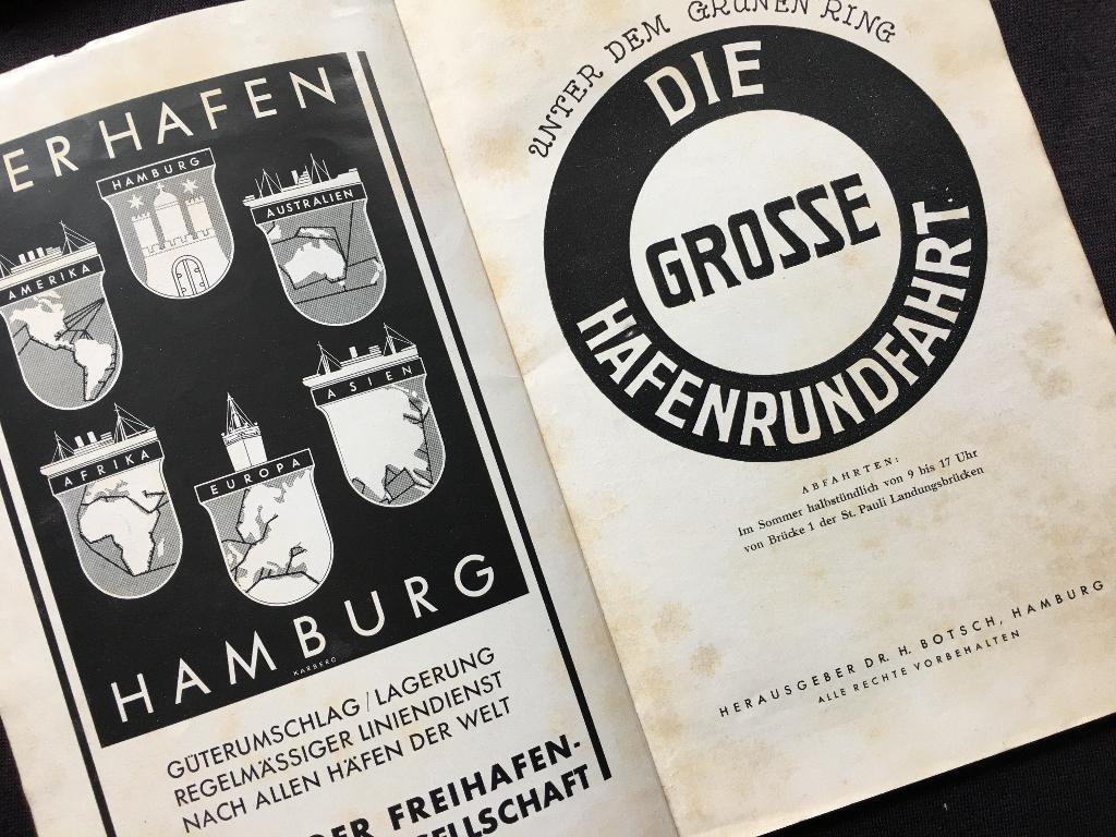 Scheepvaart - De Hamburgse Haven - jaren dertig, Verzamelen, Scheepvaart, Ophalen of Verzenden, Gebruikt, Motorboot of Zeilboot