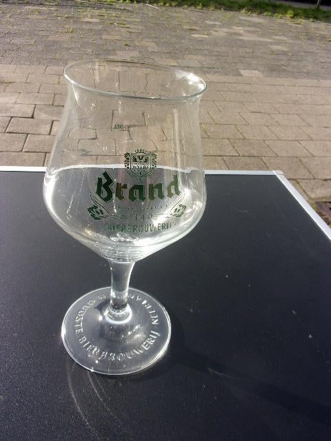 bier glas brand, Verzamelen, Ophalen of Verzenden, Zo goed als nieuw, Bierglas