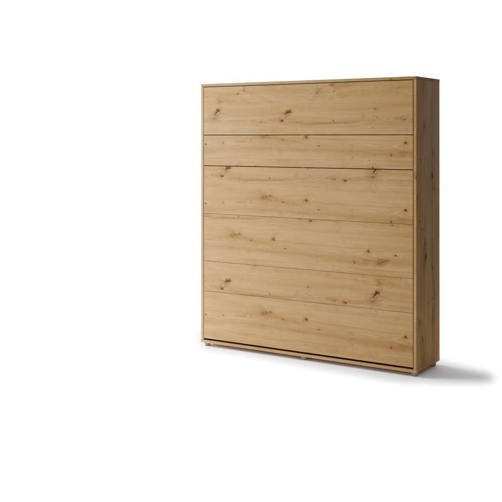 Concept opklapbed verticaal - 180x200 - Eikenkleur, Niet ingevuld, Niet ingevuld, Niet ingevuld