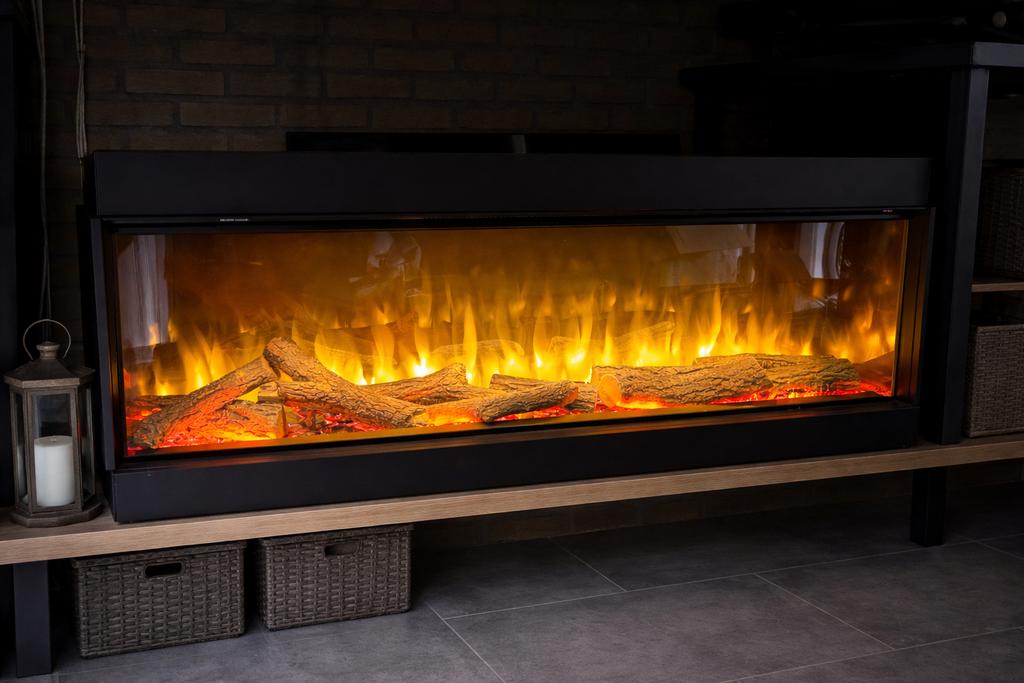 Charlton & Jenrick i-1250e Deep - elektrische inbouwhaard, Ophalen, Zo goed als nieuw, Inbouwhaard, Elektrische haard
