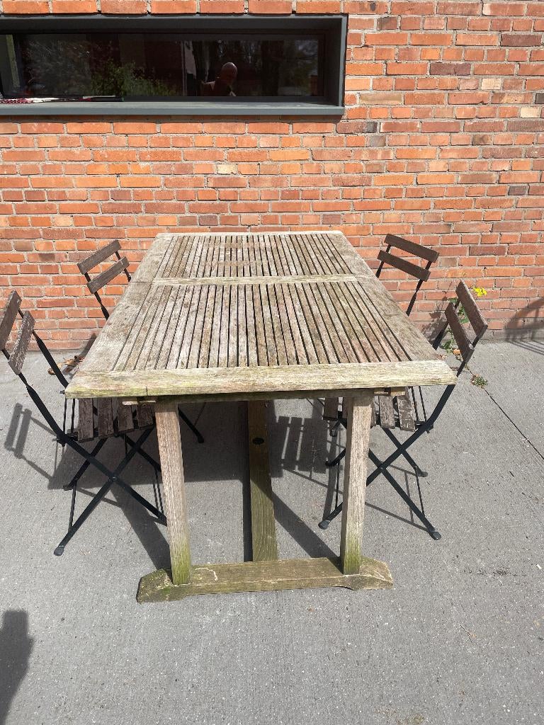 Teak tuintafel van Allure, Tuin en Terras, Ophalen, Gebruikt, Rechthoekig, Teakhout
