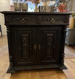Antieke Penantkast, oude Franse kast, vintage dressoir VdlM, Ophalen, 100 tot 150 cm, 1 of 2 laden, 100 tot 150 cm