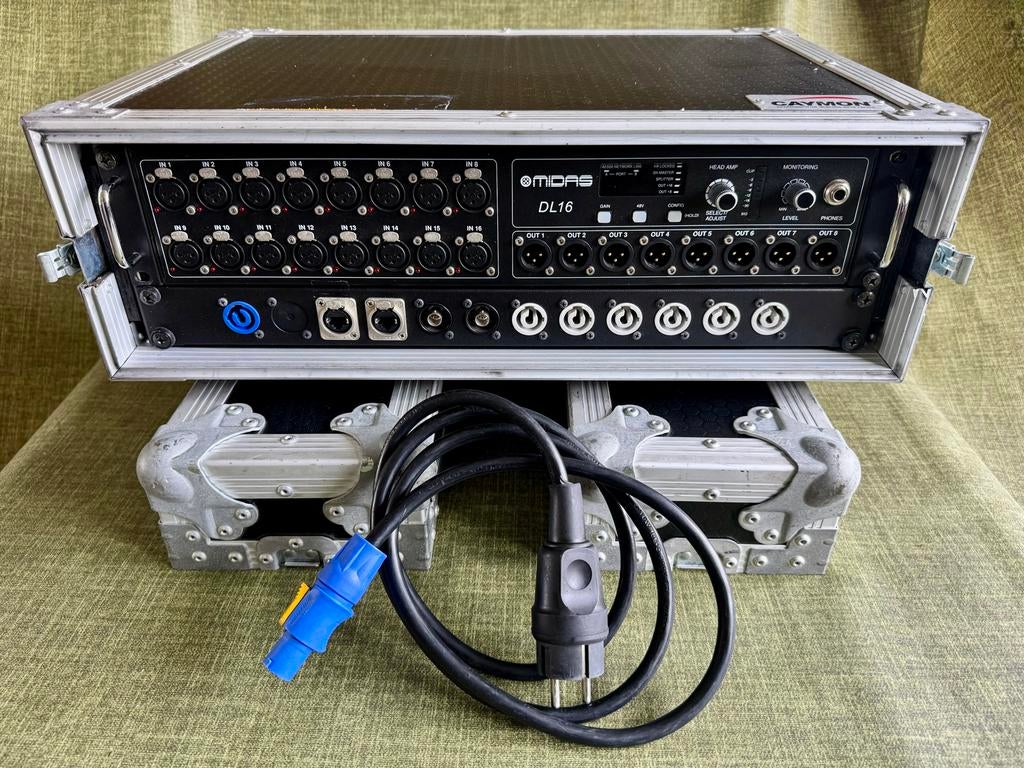 Midas DL16 Digitale Stagebox met 16 ingangen en 8 uitgangen, Muziek en Instrumenten, Mengpanelen, Ophalen of Verzenden, Gebruikt