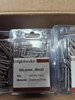 RVS Kruiskop plaatschroef 4 x 35 mm, 900 stk, Schroeven, Nieuw, Ophalen of Verzenden, Minder dan 50 mm