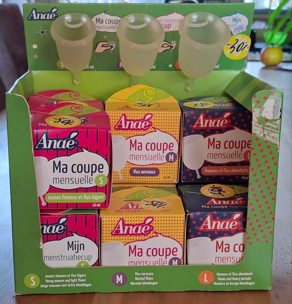 Anaé Menstruatiecup S/M/L NIEUW, Verzenden, Nieuw