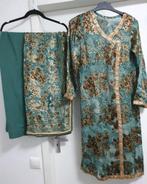 Maat S 3-delige Indiase pak kameez broek dupetta zink groen, Kleding | Dames, Gelegenheidskleding, Ophalen of Verzenden, Zo goed als nieuw