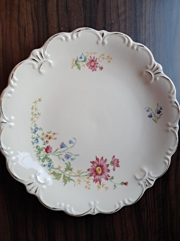 Vintage Alka Bavaria schaal - Bloemen & Goudrand - High Tea, Antiek en Kunst, Antiek | Schalen, Ophalen