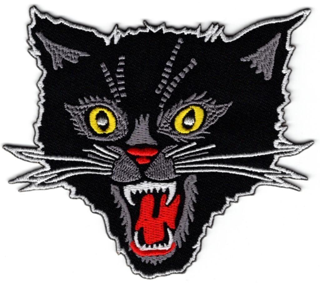 Black Cat stoffen opstrijk patch embleem #1, Verzenden, Nieuw, Overige typen