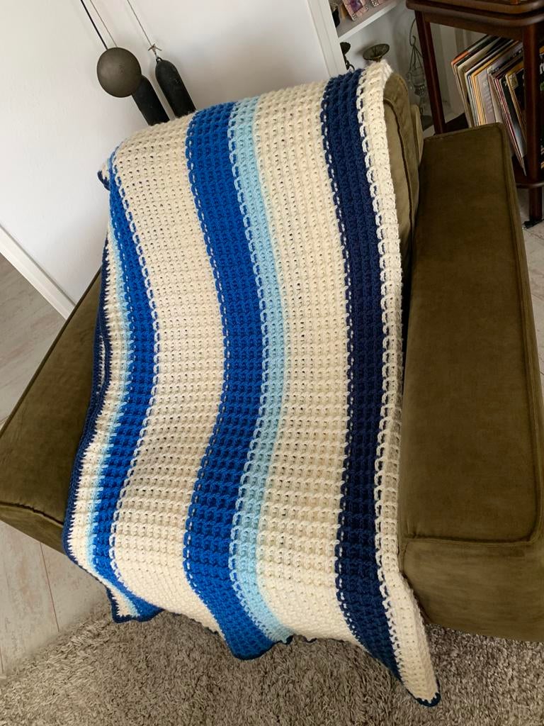 Te koop een handgemaakte plaid/deken 180x140, Ophalen of Verzenden, Nieuw