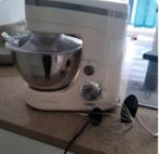 Witte keukenmachine met roestvrijstalen kom, Gebruikt, 3 snelheden of meer, Ophalen of Verzenden, 2 tot 3 liter