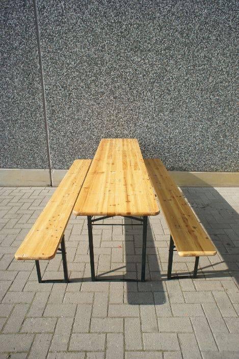 Biertafel, bierbank, bierset huren, te huur, verhuur Ermelo., Ophalen, Zo goed als nieuw, Overige