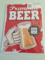 Nieuw * Metalen Wandbord Bier Beer * 30x40cm Pubbord Cafe, Ophalen of Verzenden, Nieuw