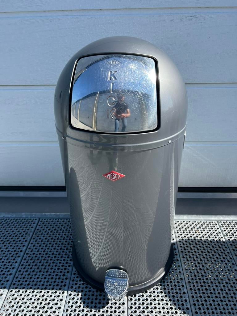 Wesco Kickboy pedaalemmer Graphite, Met pedaal, 40 liter of meer, Ophalen of Verzenden, Zo goed als nieuw