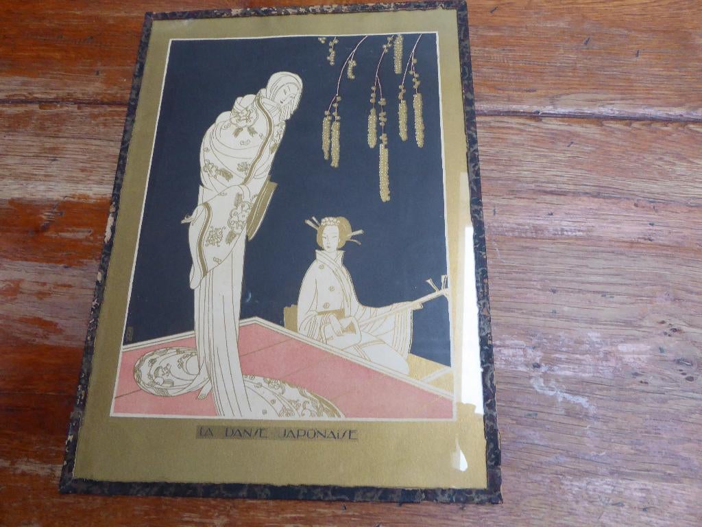 Art deco originele prent,  vermoedelijk Georges Barbier, Ophalen of Verzenden