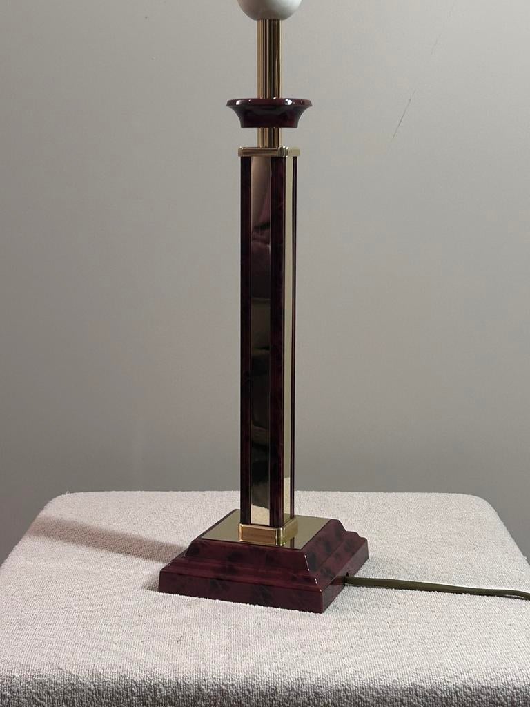 Vintage Franse Tafellamp Robert de Schuytener jaren ’70/’80, Huis en Inrichting, Lampen | Tafellampen, Kunststof, Hollywood regency