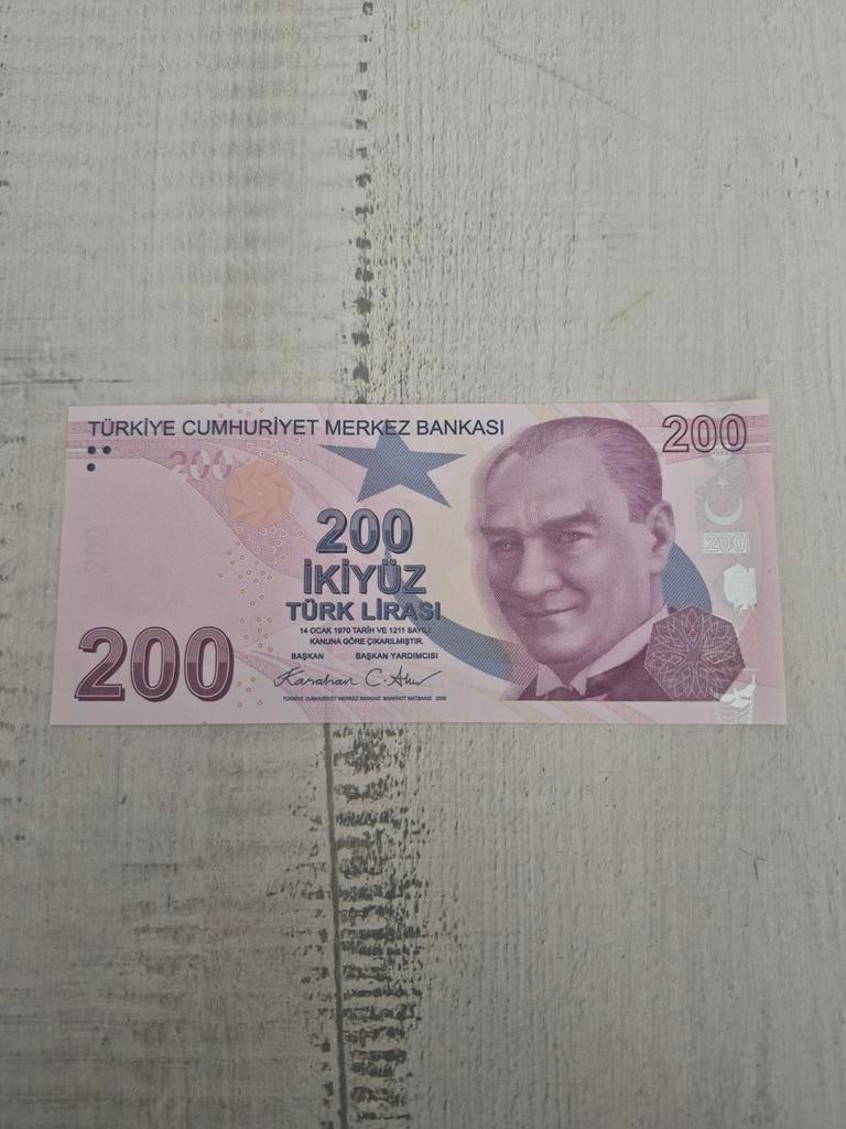 Turkije  200 Lira 2009 - 2025 UNC, Ophalen of Verzenden, Overige landen