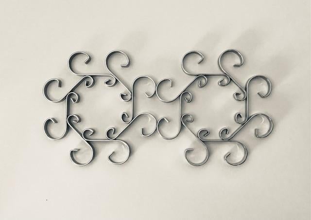 Set Franse roestvrij stalen flessen onderzetters rond, Ophalen of Verzenden, Zo goed als nieuw, Overig