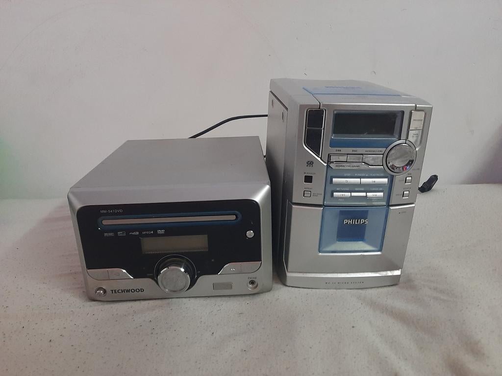 Philips MC-20/22 en Techwood radio/cd-speler, Audio, Tv en Foto, Stereo-sets, Philips, Microset, Ophalen of Verzenden, Zo goed als nieuw