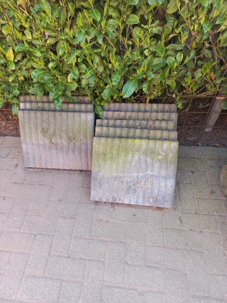 8 Antraciet Palissaden Banden 50x40 cm, Tuin en Terras, Tegels en Klinkers, Ophalen