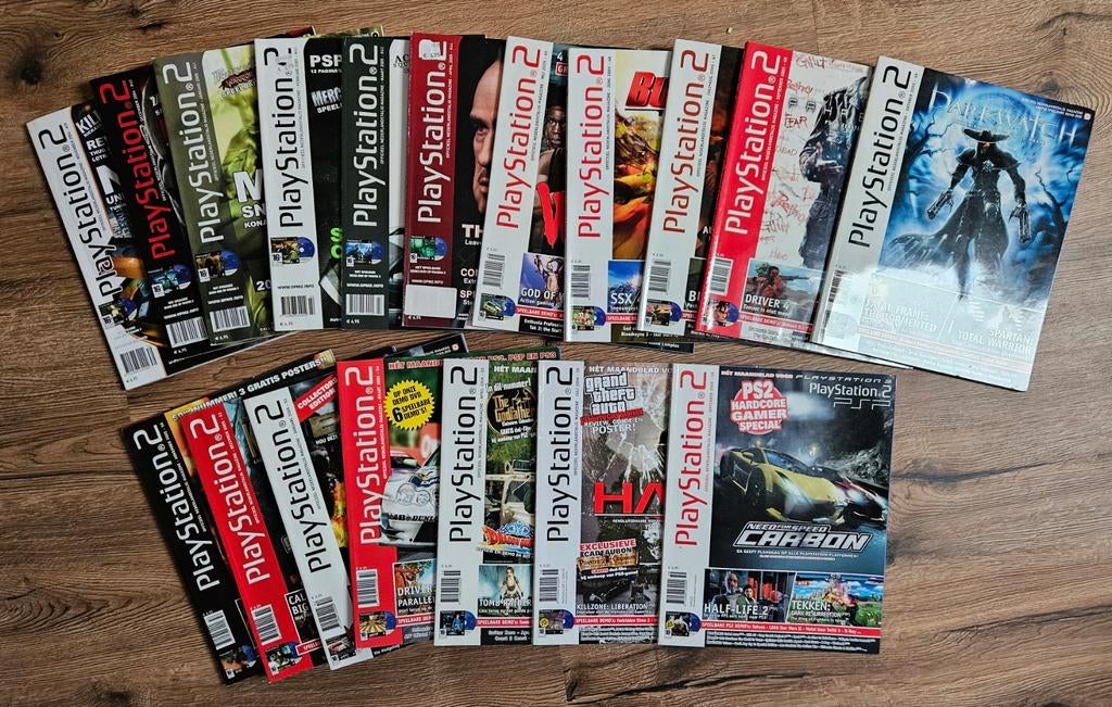 PS2 Official Magazine NL (18 nummers + 33 demo discs), Ophalen, Gebruikt, Overige genres, 3 spelers of meer