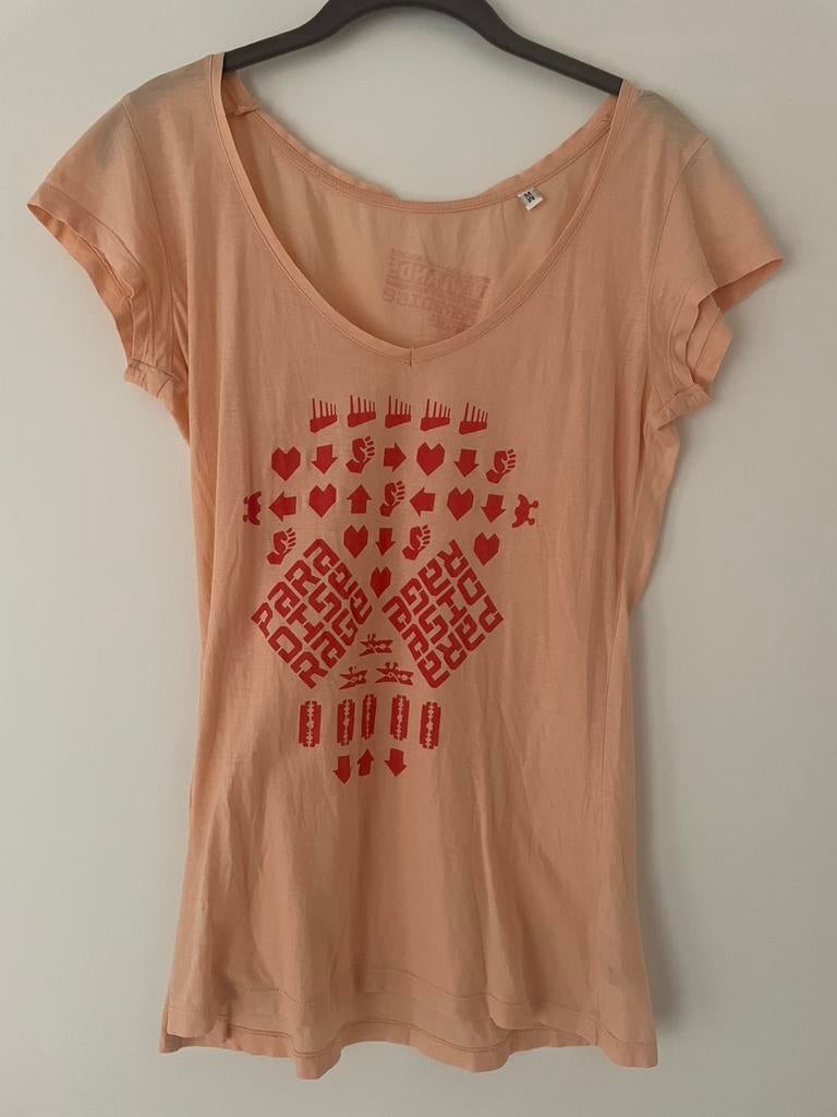 T-Shirt Girlie - Lowlands 2013 - Vintage Roze Maat M Medium, Maat 38/40 (M), Verzenden, Korte mouw, Roze