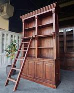 Teak Boekenkast | Hoge Bibliotheekkast Teakhout #0564, Niet ingevuld, 200 cm of meer, 150 tot 200 cm, Niet ingevuld