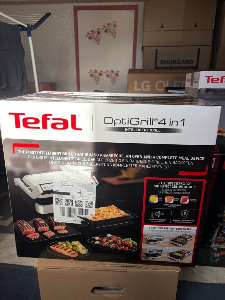 Tefal optigrill 4 in 1 nieuw!!, Witgoed en Apparatuur, Gourmetstellen, Ophalen, Zo goed als nieuw, 4 t/m 7 personen