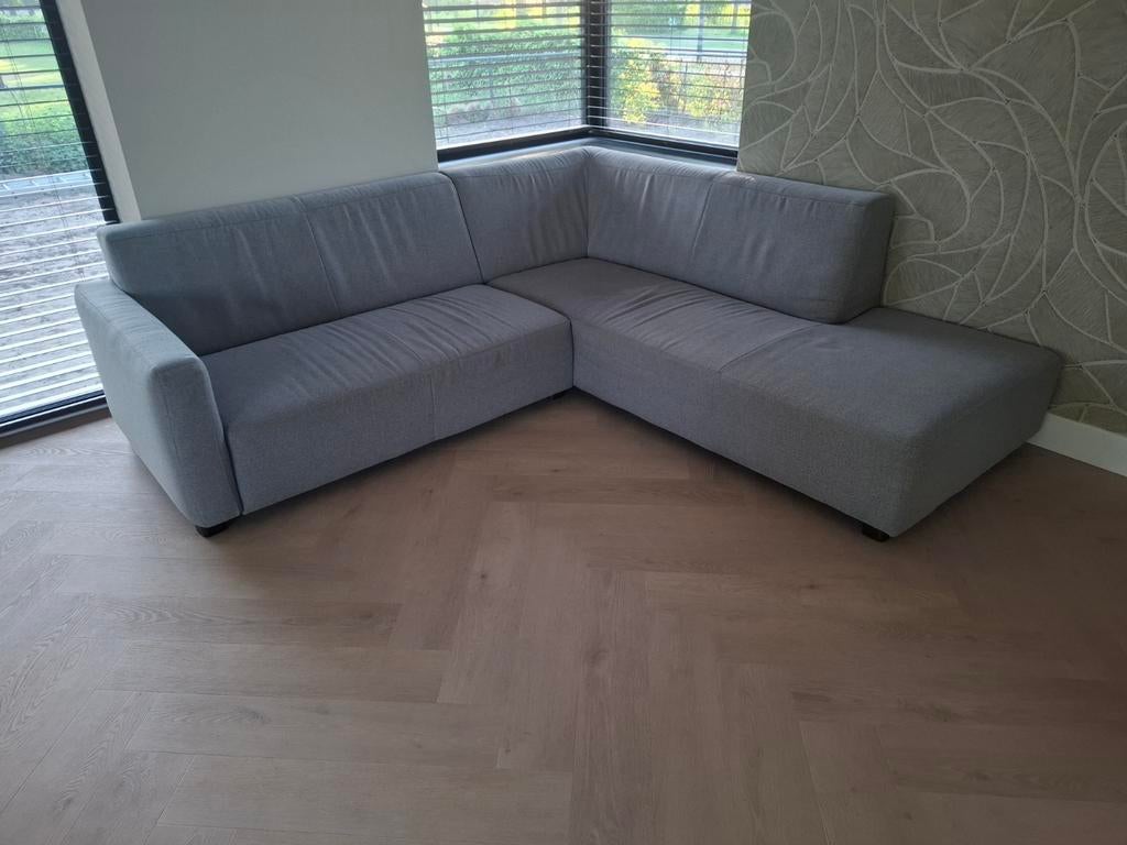 Hoekbank 225x212 cm - Recent gereinigd en rookvrij, Ophalen, Gebruikt, Hoekbank, 75 tot 100 cm
