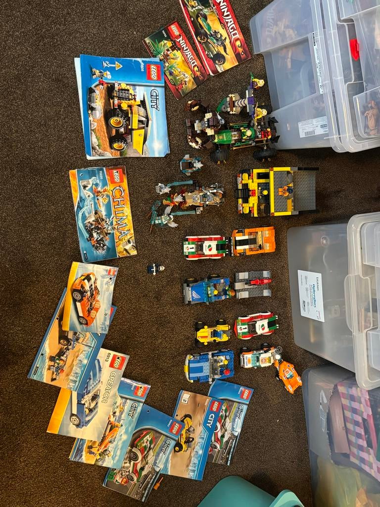 Grote partij Lego Chima, Ninjago, City en Creator auto's, Gebruikt, Overige thema's, Lego, Ophalen of Verzenden