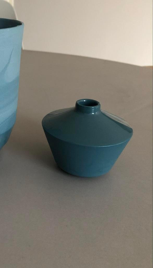 Feline Hella Duijs vaasje - Blauw, Blauw, Aardewerk of Porselein, Ophalen of Verzenden, Zo goed als nieuw