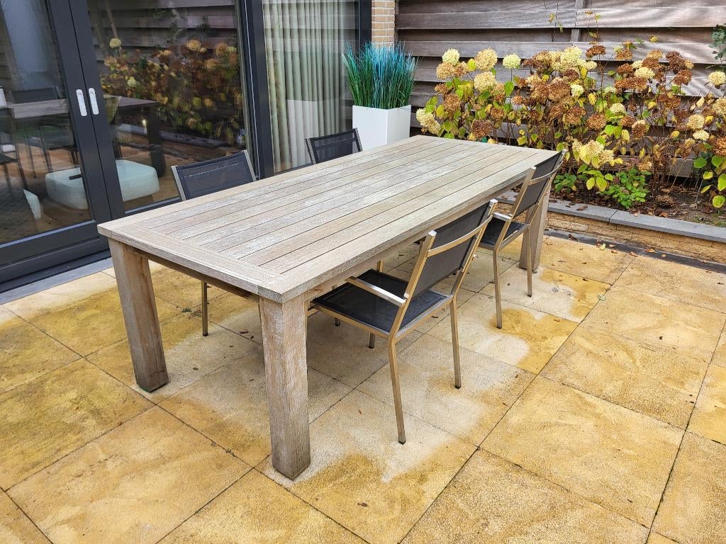 Royal botania tafel 240 x 100 cm, Tuin en Terras, Tuintafels, Gebruikt, Rechthoekig, Hout, Ophalen