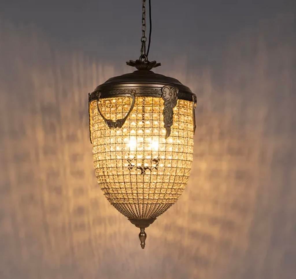Eichholtz Emperor Kroonluchter - Luxe Kristallen Hanglamp, Huis en Inrichting, Lampen | Kroonluchters, Ophalen, Zo goed als nieuw