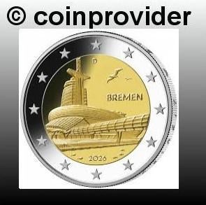 2026 Commemoratieve 2 euromunten: UNC, Verzenden, Overige landen, 2 euro, Losse munt