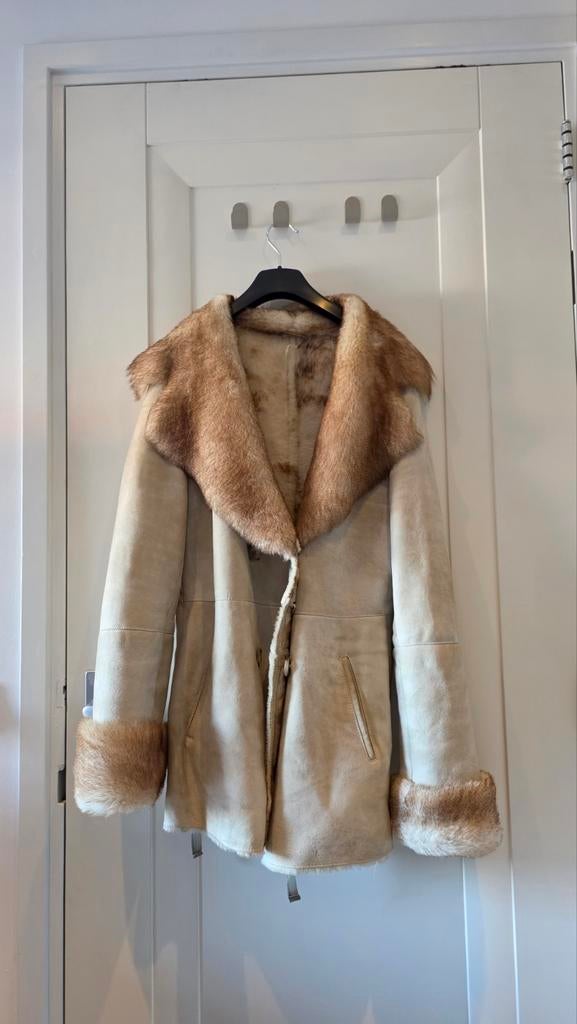 ARMA Collection leren jas met bont/maat 40, Maat 38/40 (M), Wit, Arma collection, Ophalen of Verzenden