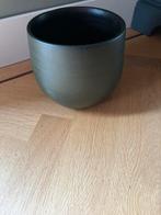 Bloempot pot plantenpot voor binnen donkergroen 15 cm, Rond, Binnen, Ophalen of Verzenden, Zo goed als nieuw