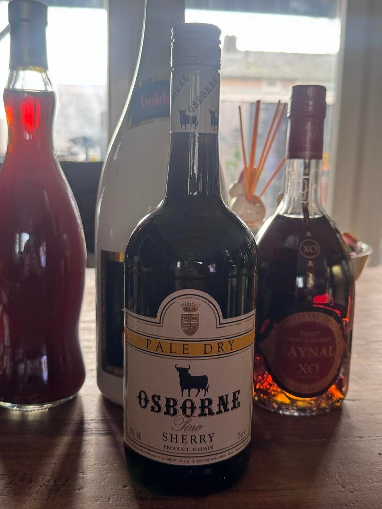 Osborne Pale Dry Sherry - Spaanse Sherry, Verzamelen, Wijnen, Ophalen of Verzenden, Zo goed als nieuw, Spanje, Overige typen