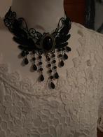 Elegante Victoriaanse Zwarte Choker/Halsketting, Zwart, Nieuw, Ophalen of Verzenden, Overige materialen