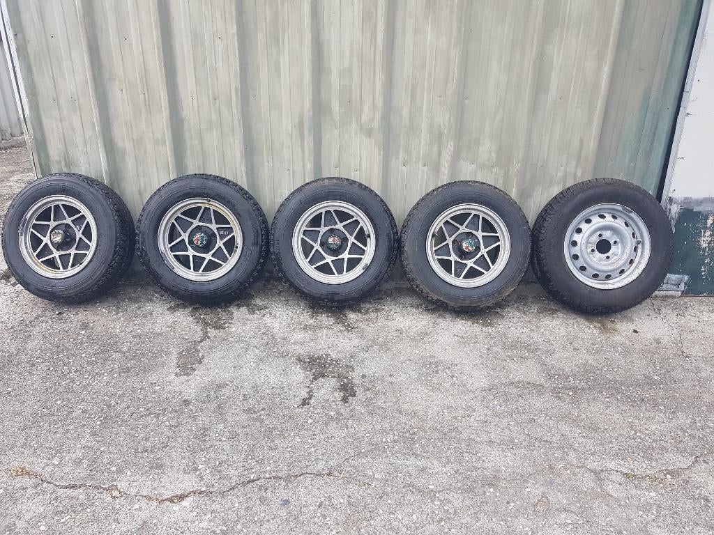 Alfa Bertone velgen 14 inch . 4x108 schuurvondst, Ophalen, 14 inch, Gebruikt, Velg(en)