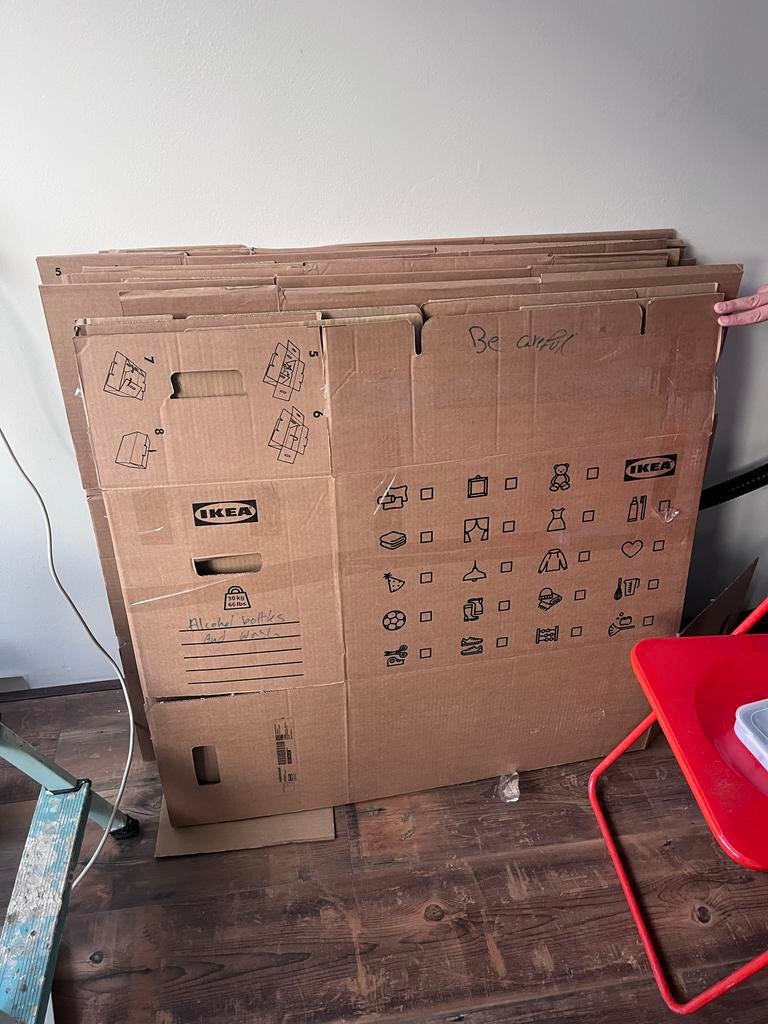 14 verhuisdozen, Doe-het-zelf en Verbouw, Kratten en Dozen, Ophalen, Minder dan 40 cm, 35 tot 50 cm, Doos