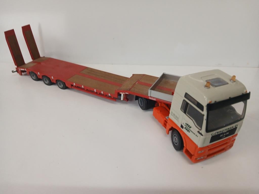 Zwagerman dieplader comby, Lion Toys, Ophalen of Verzenden, Zo goed als nieuw, Bus of Vrachtwagen, Lion Toys
