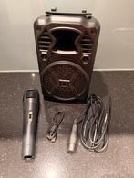 Brainz karaoke boombox met microfoon, Ophalen of Verzenden, Zo goed als nieuw, Complete set