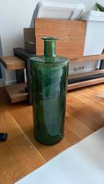 Grote petrolkleurige glazen vaas, Ophalen, 50 tot 75 cm, Groen, Glas