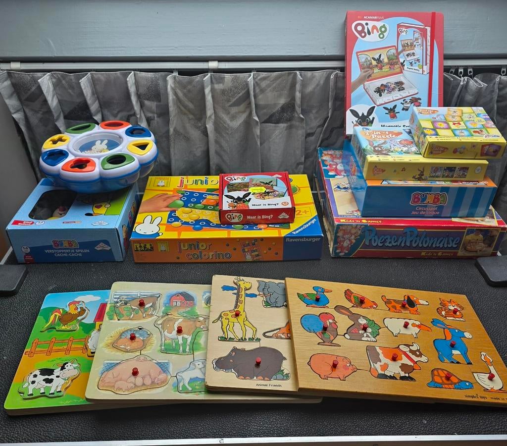 Grote partij puzzels, spellen,, Kinderen en Baby's, Ophalen, Gebruikt, Jongen of Meisje