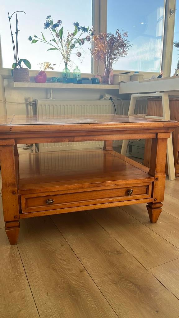 Houten salontafel, Gebruikt, 75 cm of meer, Minder dan 100 cm, Retro