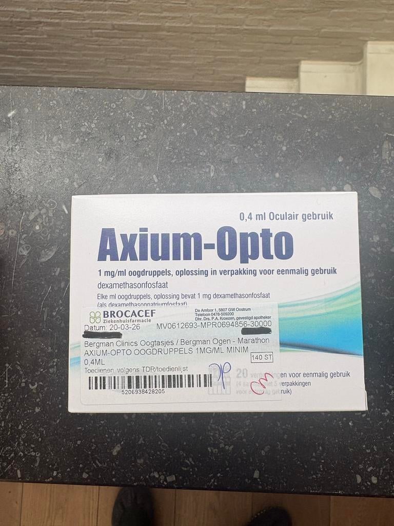 Axium Opto oogdruppels 80 stuks, Ophalen of Verzenden, Ogen