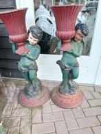 Gietijzeren engelen putti met vazen, Antiek en Kunst, Ophalen