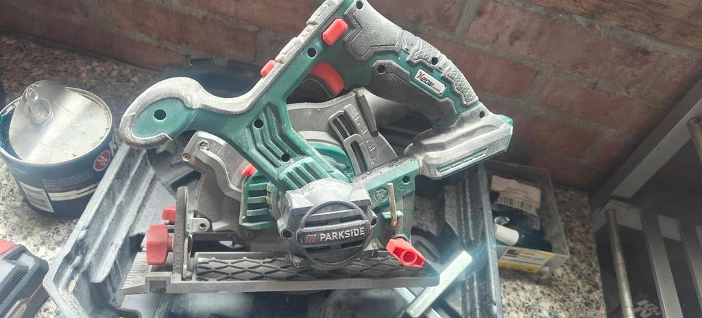 Parkside handcirkelzaag & sljjper, Doe-het-zelf en Verbouw, Gereedschap | Zaagmachines, Gebruikt, Cirkelzaag, Ophalen of Verzenden