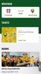 1 ticket ADO - RKC vak F, Tickets en Kaartjes, Kortingen en Cadeaubonnen, Eén persoon, Overige soorten
