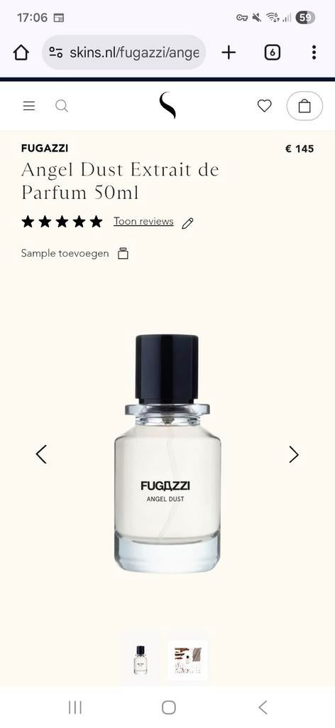 Fugazzi Angel Dust Extrait de Parfum 50ml, Sieraden, Tassen en Uiterlijk, Uiterlijk | Parfum, Ophalen of Verzenden