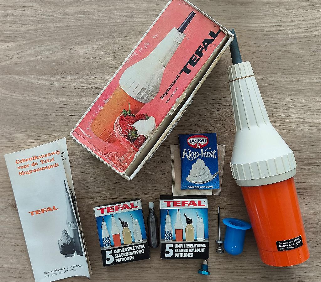 TEFAL Slagroomspuit met patronen, Overige typen, Verzenden, Zo goed als nieuw, Overige materialen